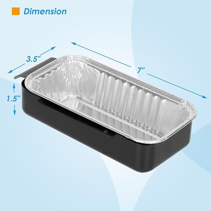 Grease Pan for Charbroil 9328812P06 G416-0015-W1 G325-5703-W1 Grease Catcher with 15-Pack Aluminum Disposable Drip Pan for Charbroil Performance 463331221 463365021 and More