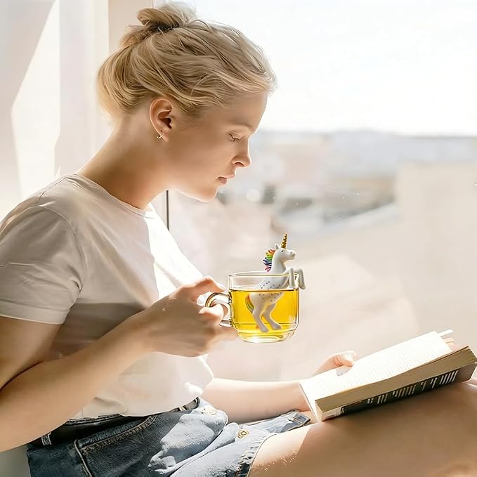 2 Pcs Silicone Tea Infusers For Loose Tea Cute, Animal Shaped Tea Infusers | Cute Squirrel Design Tea Infusers For Loose Leaf Tea, Unicorn Design Tea Infusers For Loose Tea