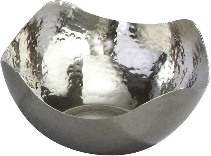 Elegance Hammered 6-Inch Stainless Steel Bowl, 6" x 6" x 3",24 ounces