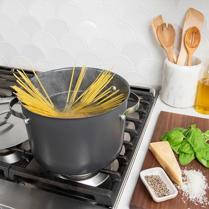 Nordic Ware Verde Ceramic Nonstick 8 Quart Stockpot with Lid