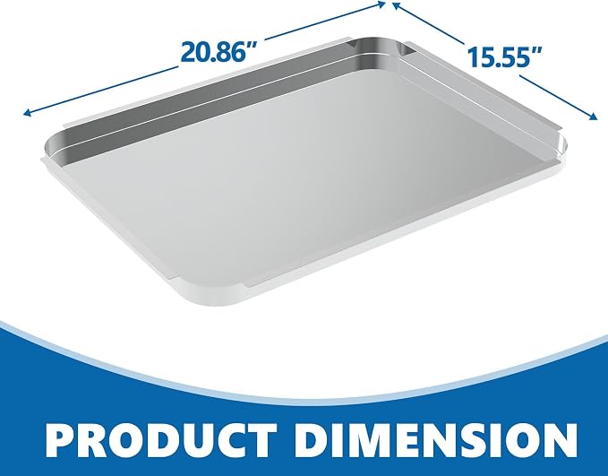 Grease Tray Replacement for Bull 30-Inch Grill Parts，Stainless Steel | 20 7/8″ x 15 5/8″. Fits Bull 30″ Grills – Angus, Outlaw, Lonestar. Rust-proof, Easy-Clean, Catches Grease & Food Drippings.