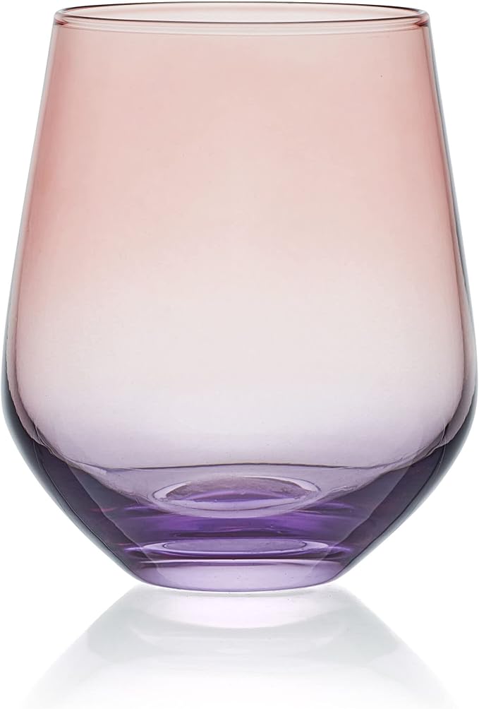 Mikasa Chroma Set of 4 Stemless Wine Glasses, 13 Ounce