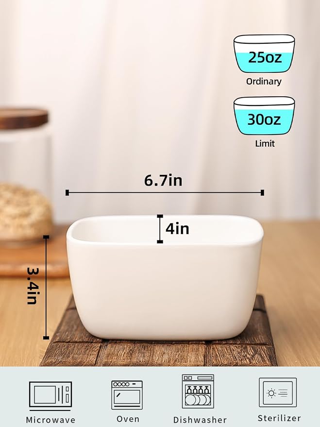 Ceramic Small Loaf Pan for Baking, Mini Bread Pan, Non-Stick Bread Pan for Baking, Meatloaf, Pound Cake & Brownie, Oven & Dishwasher Safe (White, Large)