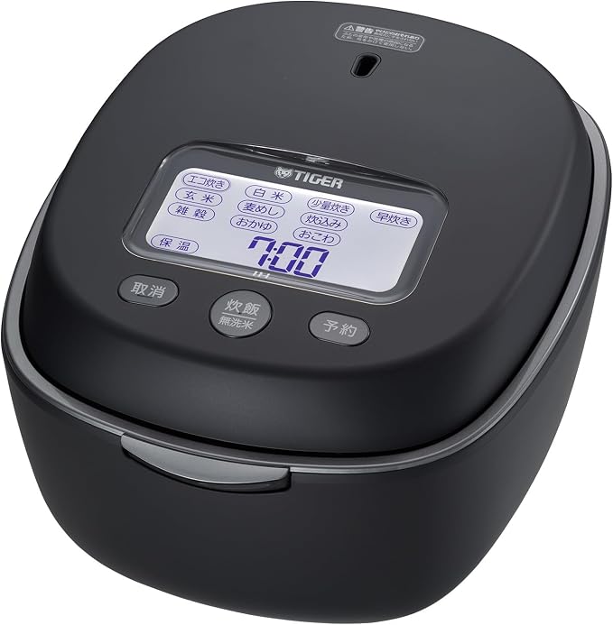 TIGER JPL-H100-KG [Earthen Pot Pressure IH Jar Rice Cooker, Freshly Cooked, Earthen Pot Foam Fire Cooker, 5.5 Cups, Graphite Black] 100V
