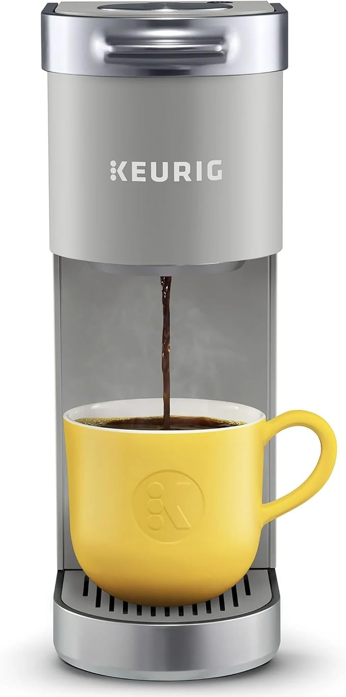 Keurig K-Mini Plus Single Serve K-Cup Pod Coffee Maker, with 6 to 12oz Brew Size,Gray (Renewed) | 6 to 12oz Brew Size