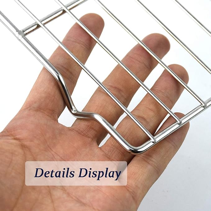 Wire Cooling Racks For Baking 9.3"X13.6" Oven Safe Small Grid Fits Air Fryer/Stockpot/Instant Pot/Pressure Cooker, Stainless Steel Rust Free Rectangle Canning Rack (9.3"X13.6",34.5X23.6cm)