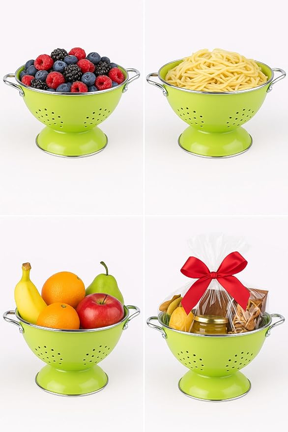 Calypso Basics by Reston Lloyd Powder Coated Enameled Colander, 1 Quart, Turquoise