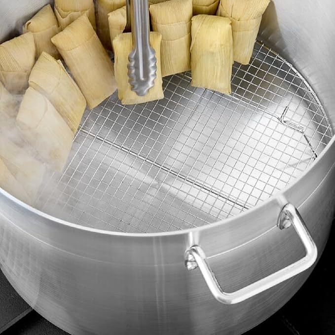 TrueCraftware- 17-3/4” Round Steamer Rack/Cooling Rack Nickel Plated- Steamer Insert for Veggie Fish Seafood Cooking for Cooling Steaming Baking Cooking Lifting Food in Pots Cake Pan Pressure Cooker