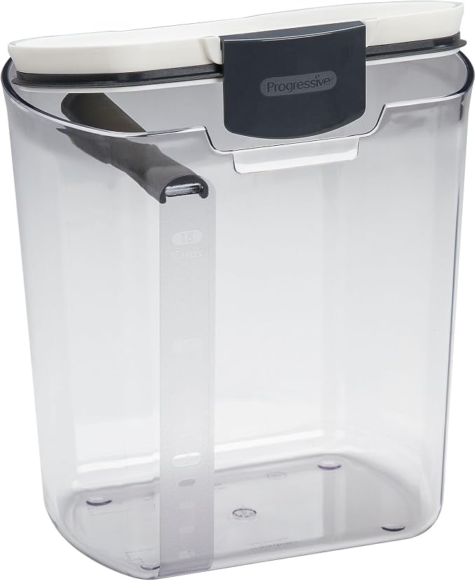 ProKeeper Flour Storage Container, 4-Quart Capacity, Includes Leveling Bar for Mess-Free Measuring | Includes Leveling Bar for Mess-Free Measuring, BPA-Free and Dishwasher Safe