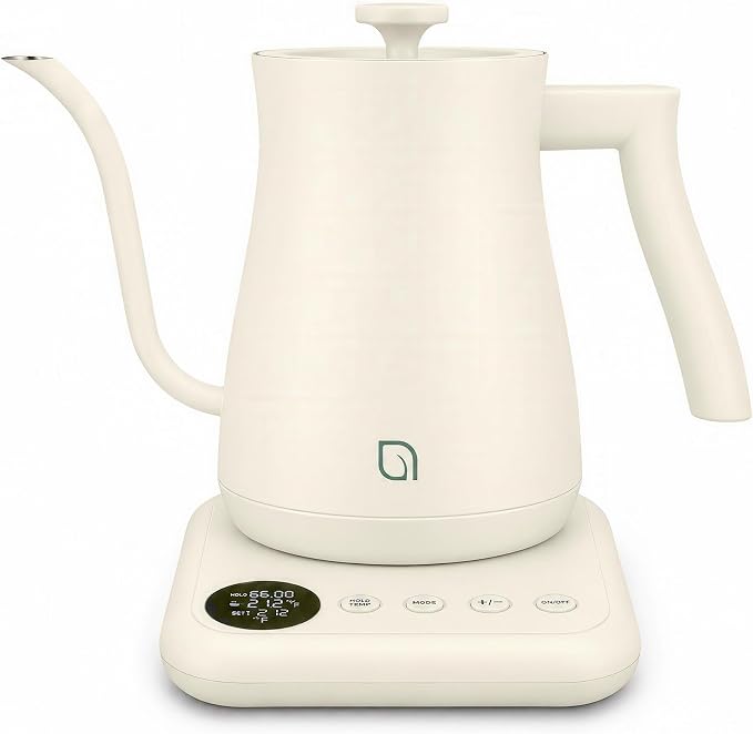 WILLOW ECO SERIES Gooseneck Electric Kettle with 5 Temperature Presets and Keep Warm Feature, 0.8L Pour Over Kettle for Coffee & Tea 1200W Quick Heating with 100% Stainless Steel Interior Water Heater