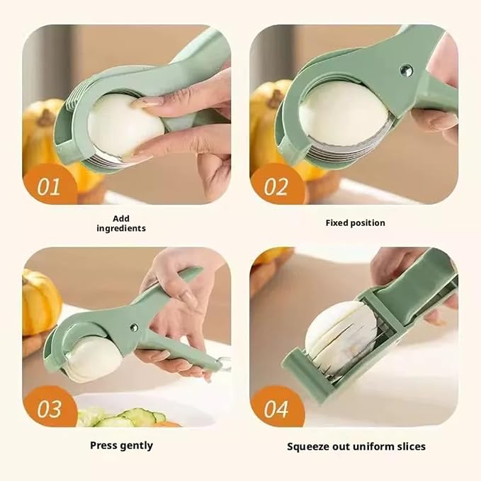 Herb Scissors, 5 Stainless Steel Blades Kitchen Salad Chopper, Dishwasher Safe Multi Veggie Fruit Cutter for Basil Chives
