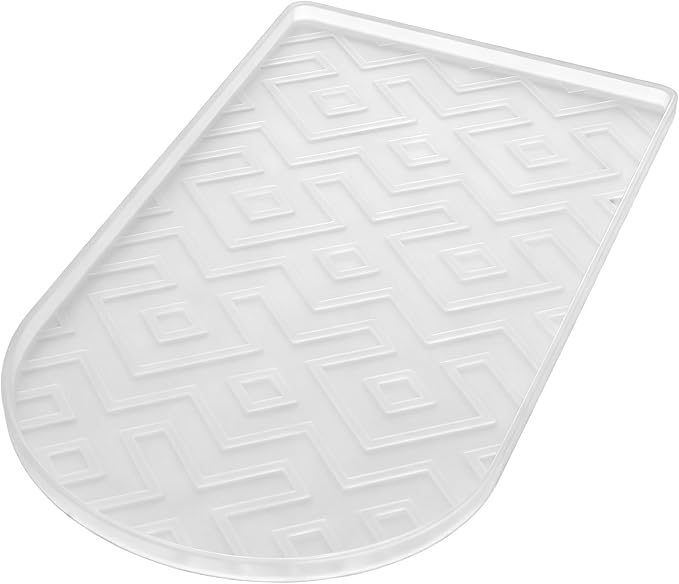 Silicone Coffee Mat,15.8"x 7.8"in Bar Mat for Countertop,Heat-Resistant,Non-Slip,Leak-Proof,Fit for Coffee Maker/Espresso Machine-Translucent