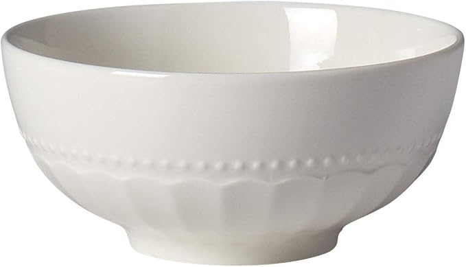 Tabletops Gallery Embossed Bone White Porcelain Round Dinnerware Collection- Chip Resistant Scratch Resistant, Mosaico 12 Piece Dinnerware Set (Dinner Plate, Salad Plate, Cereal Bowl)