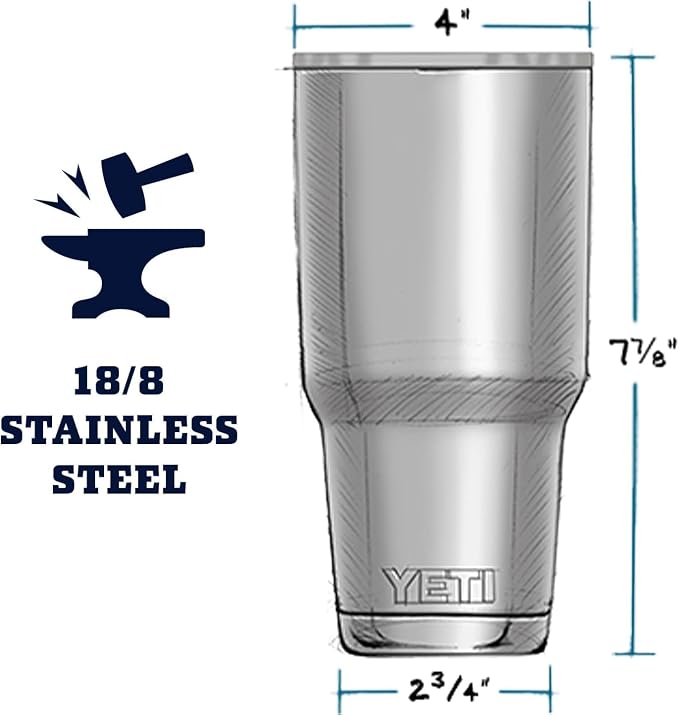 YETI Rambler 20 oz Stainless Steel Vacuum Insulated Tumbler w/MagSlider Lid