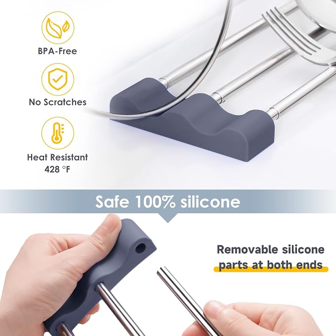 Tomorotec Adjustable Over-The-Sink Kitchen Rack, BPA-Free, Deep Gray | Holds 16.5 Lbs; For Dishcloths, Sponges, and Brushes - Heat-Resistant Stainless Steel with Slim, Expandable Design