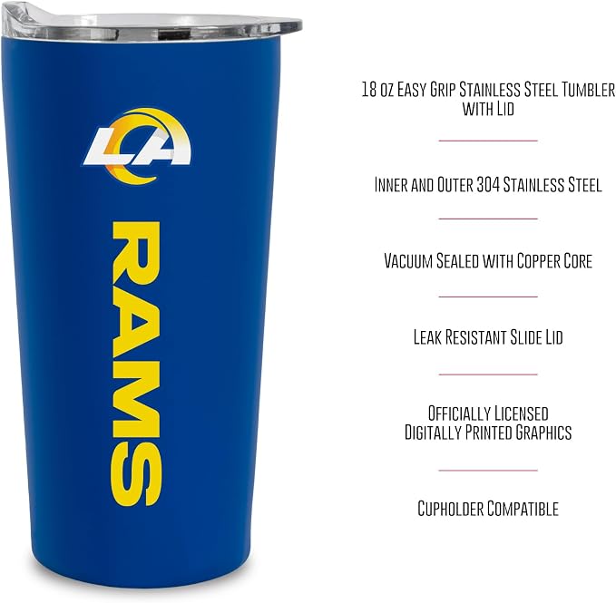Rico Industries NFL Football Soft Touch, Easy Grip Tumbler