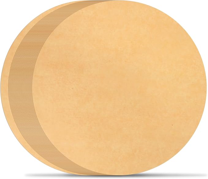 BYKITCHEN 10 Inch Parchment Paper Rounds for Baking, Non Stick Pre-cut Parchment Sheets for Tortilla Press, Quesadilla Maker, Pizza Pan, Cake Pan, Springform Pan and More(Set of 100)