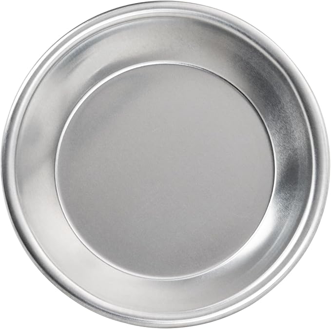 Restaurantware Aluminum Pie Pan 1 Count 4 Inch Round 1 Inch Deep Oven-Friendly Pie Tin, Lightweight Baking Pan, Silver Plate for Quiche, Fruit Pies, Home And Commercial Kitchens
