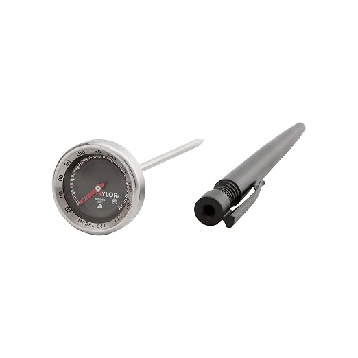 Taylor Pro Series Analog Instant Read Thermometer, Temperature Monitoring: 120F to 220F, Black