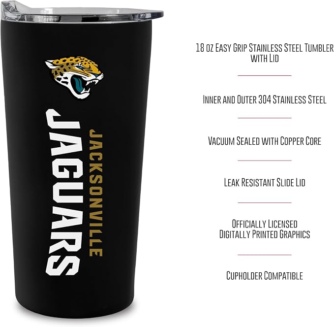 Rico Industries NFL Football Soft Touch, Easy Grip Tumbler