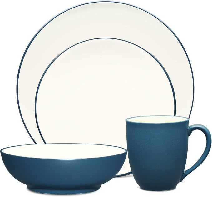 Noritake Colorwave Blue 4-Piece Coupe Place Setting, Service for 1