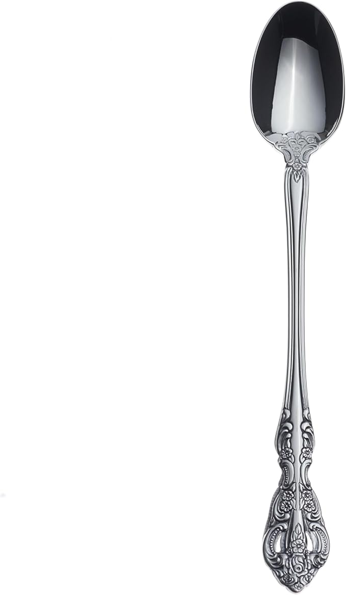 Oneida Michelangelo Silverware Iced Tea Spoon, 1-Piece, Flatware | mirror finish | long handle | dishwasher safe, cutlery set, utensil set, kitchen essentials, serving utensils