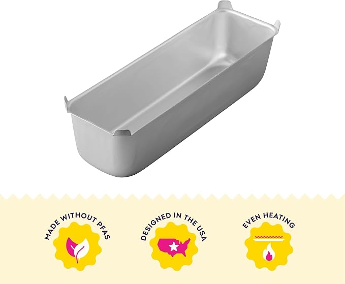Wilton Aluminum Loaf Pan, Made Without PFAS, 16 x 4 in. | Natural Anodized Aluminum Bakeware, Even Heating & Rust-Resistant for Professional Results, Perfect for Oversized Loaves