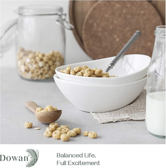 DOWAN 7" Small Serving Bowls Set of 6, 15 OZ Oval Serving Dishes
