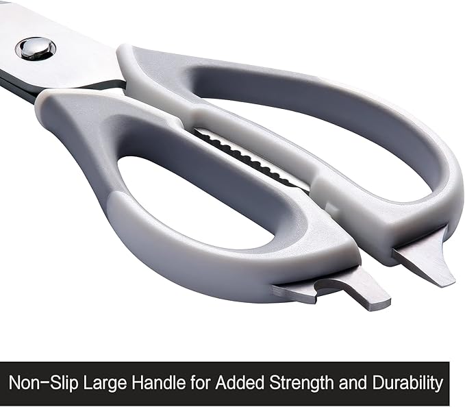 Come Apart Kitchen Scissors for Food, All Purpose Kitchen Shears (Grey) | Easy to Clean, Detachable Blade, Comfort Grip, Multi Functional Cooking Scissors for Meat, Poultry, Fish