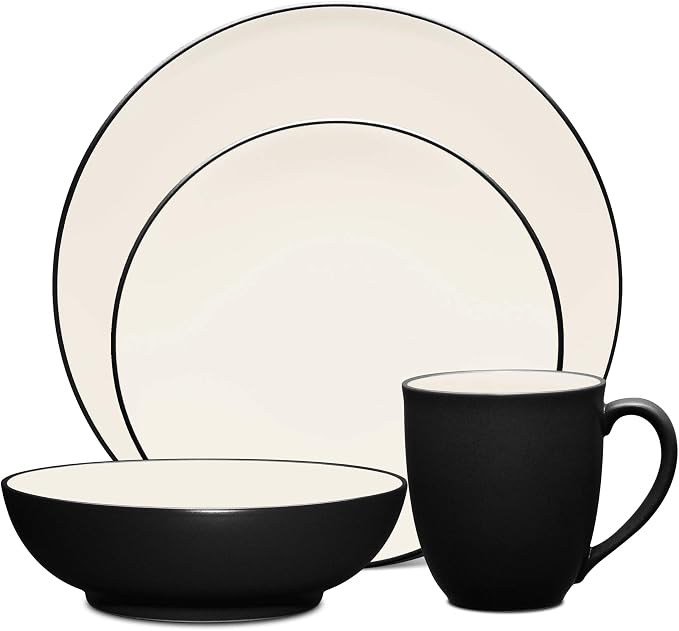 Noritake Colorwave Graphite 4-Piece Coupe Place Setting, Service for 1