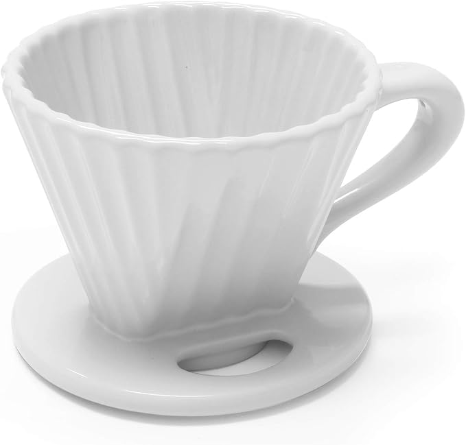 Chantal "Lotus ceramic pour over coffee dripper, 8 ounces (White)