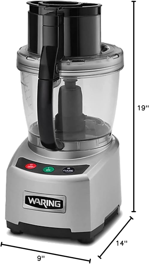 Waring Food Processor with 4-Quart Capacity | 4-Quart Capacity, 2 Horsepower Motor, Large Capacity Vegetable Chopper for Professional Kitchens