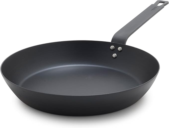GreenPan x Bobby Flay 10" Pre-Seasoned Carbon Steel Frying Pan Skillet | Natural Nonstick with Use, Durable Cast Iron Alternative, Induction & All Stovetop Compatible, High Heat & Oven Safe to 660F