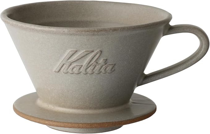 Carita Coffee Dripper Mino Ware High Heat Retention Pottery, For 2-4 People, Sand Beige, #02101, Wave Series, Made in Japan, Drip Equipment, For 2 People, For 4 Cups, Porcelain, Stylish, Outdoor