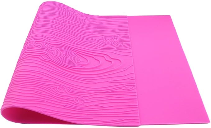 Silicone Cake Fondant Mat, Woodgrain Impression Lace Mold | 17 x 9 Inch Texture Embosser Lace Mat for Cake Decoration, Buttercream, Candy, Soap, Chocolate, Mousse, Pottery, Clay