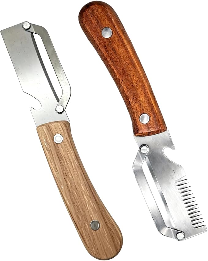Multifunctional Vegetable Peeler for Kitchen, Stainless Steel Peeler With Bottle Opener and Wooden Handle, Kitchen Peeler for Fruit or Vegetables （2 pcs）