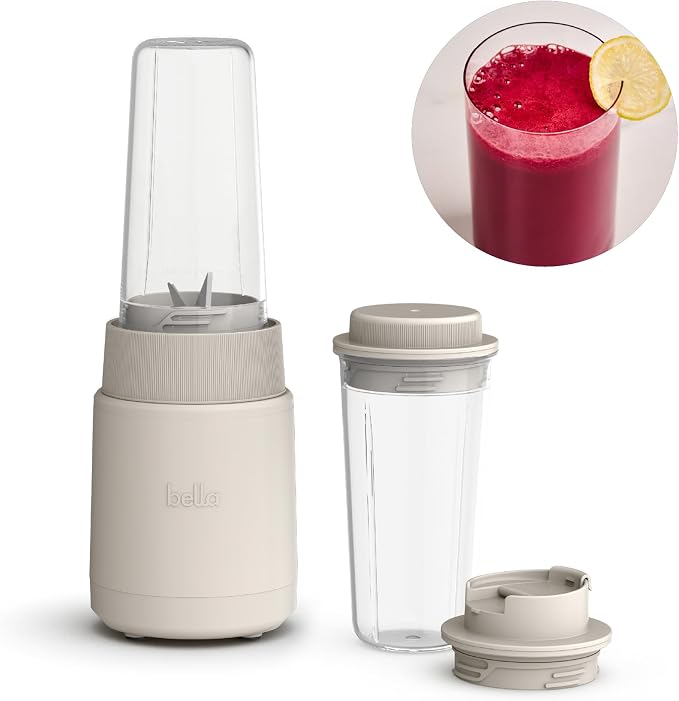 bella Rocket Blender 6-Piece Set with Stacking Cups, Oatmilk