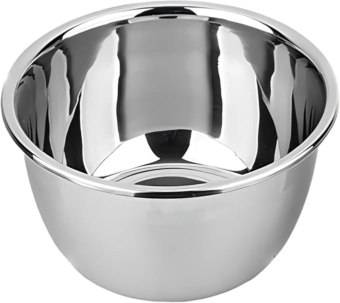 meleg otthon Stainless Steel Mixing Bowl, 23 Quart Salad Bowl, Metal Bowls, Stainless Steel Basin, Heavy Duty Deeper Edge Mirror Finish Dishwasher Safe Bowl
