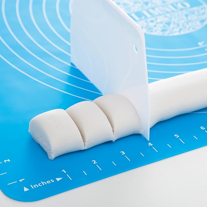 Silicone Baking Mat, Extra Thick Large Non Stick Pastry Mat Sheet for Dough Pie Crust Rolling Mats (Blue, XL-18''(W)*25''(L))