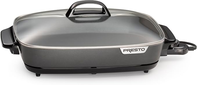 Presto 06858 16-Inch Slimline Electric Skillet with Glass Cover
