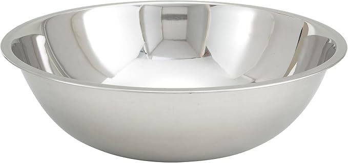 Winco 16 qt Stainless Steel Mixing Bowl | Dishwasher safe, Restaurant service, Great for Salads, Sides, Pasta and Shared Dishes