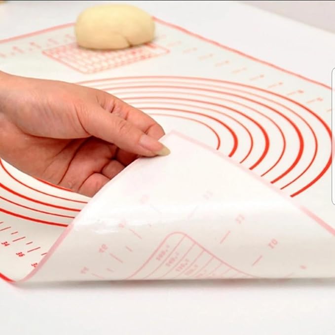 ANIS·KEBBR 24x16 Non-Stick Reusable Silicone Baking Mat With Measurements