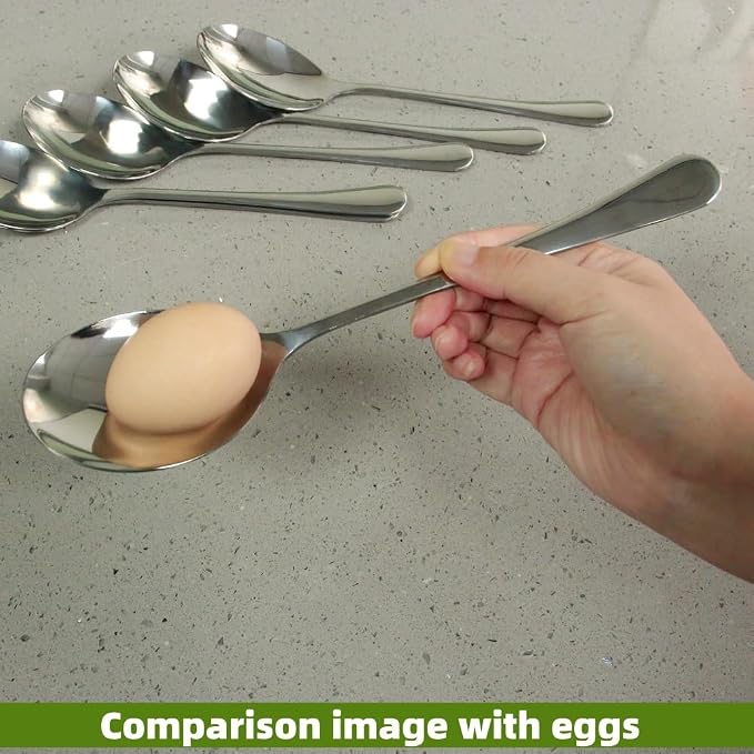 Large Serving Spoons,AOOSY 2 Pcs-9.8 Inches Stainless Steel Serving Spoon | for Buffet, Parties, Catering,Solid Serving Utensils Serving Utensil,Dishwasher Safe