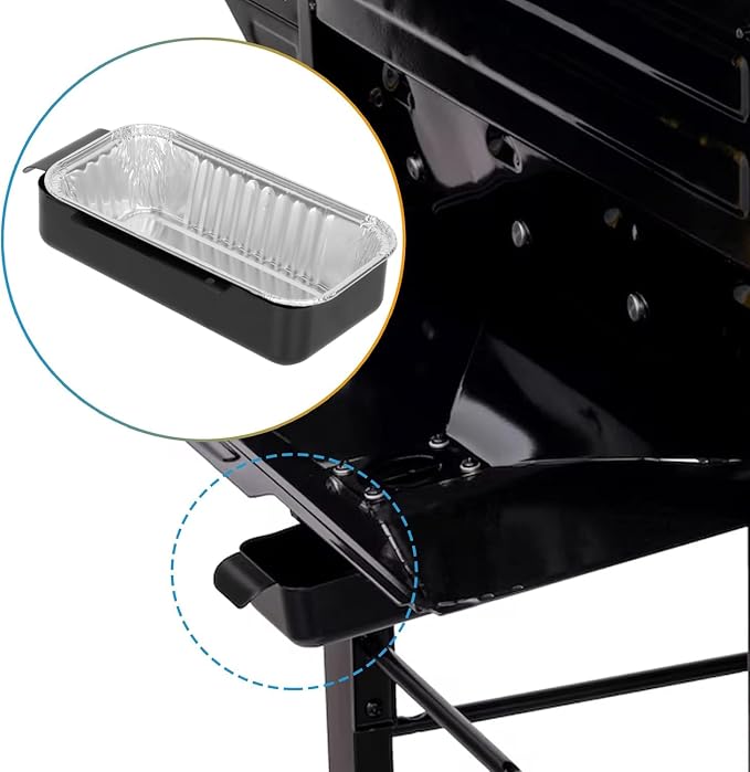 Grease Pan for Charbroil 9328812P06 G416-0015-W1 G325-5703-W1 Grease Catcher with 15-Pack Aluminum Disposable Drip Pan for Charbroil Performance 463331221 463365021 and More