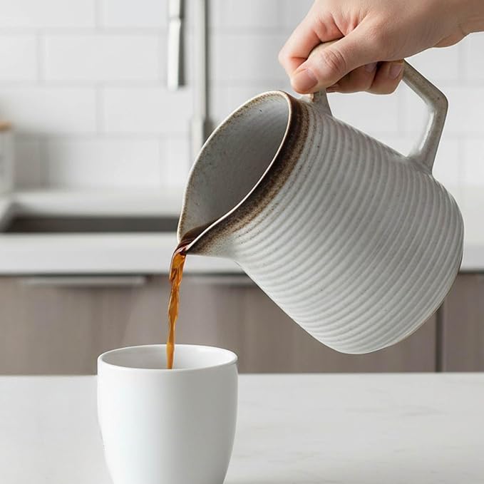 pour over coffee maker - Ceramic Dripper Pot, Heat-Resistant & Easy Clean | Manual Slow Drip Coffee Brewer for Office, Home, Camping 1-3 Cup Pour 20 coffee filters