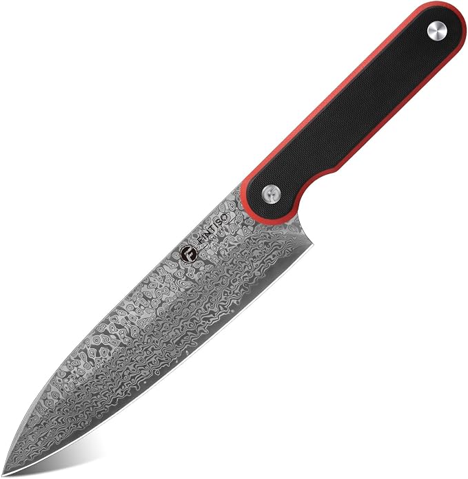 8" Chef Knife, 67-Layer Damascus Stainless Steel Kitchen Knife, G10 Handle | 8 Inch Damascus Knife with 10Cr15CoMoV Steel Core, Ultra-Sharp Cooking Knife with Ergonomic Full-Tang G10 Handle