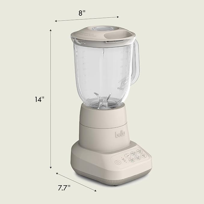 bella Fits-anywhere™ Flip & Store Blender, 48 oz, 520W, Oatmilk