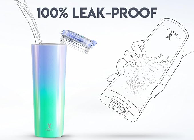 Meoky 30 oz Insulated Travel Coffee Mug: Leak Proof Lid, Fairyland | Stainless Steel Coffee Tumbler, Keeps Hot for 8 Hours or Cold for 24 Hours, Fits in Car Cup Holder, BPA Free