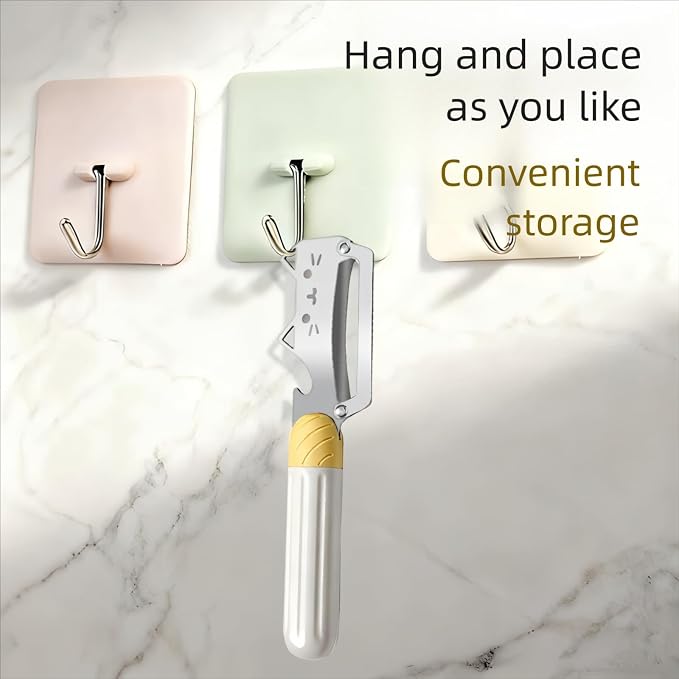 Vegetable Peeler Ergonomic Handle stainless steel Blade for Potato | Thickened Sharp Stainless Blade,Non-Slip Handle,Built-in Bottle Opener,Apple Pumpkin Peelers for Kitchen,Dishwasher Safe