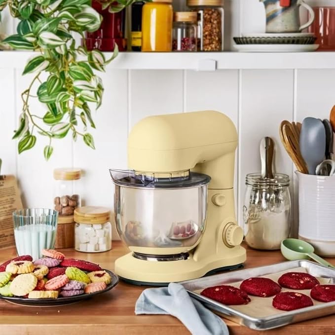 Wonderful Kitchen Stand Mixer 3.5 Qt Bowl, 12 Speeds Tilt-Head, Dough Hook Flat Beater Whisk for Baking Tasks Metal Build for Baking (ButterCream)